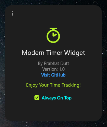 Info Overlay Always-On-Top Active