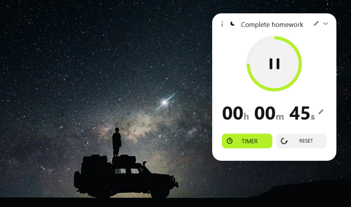 ModernTimer Widget Light Mode Preview